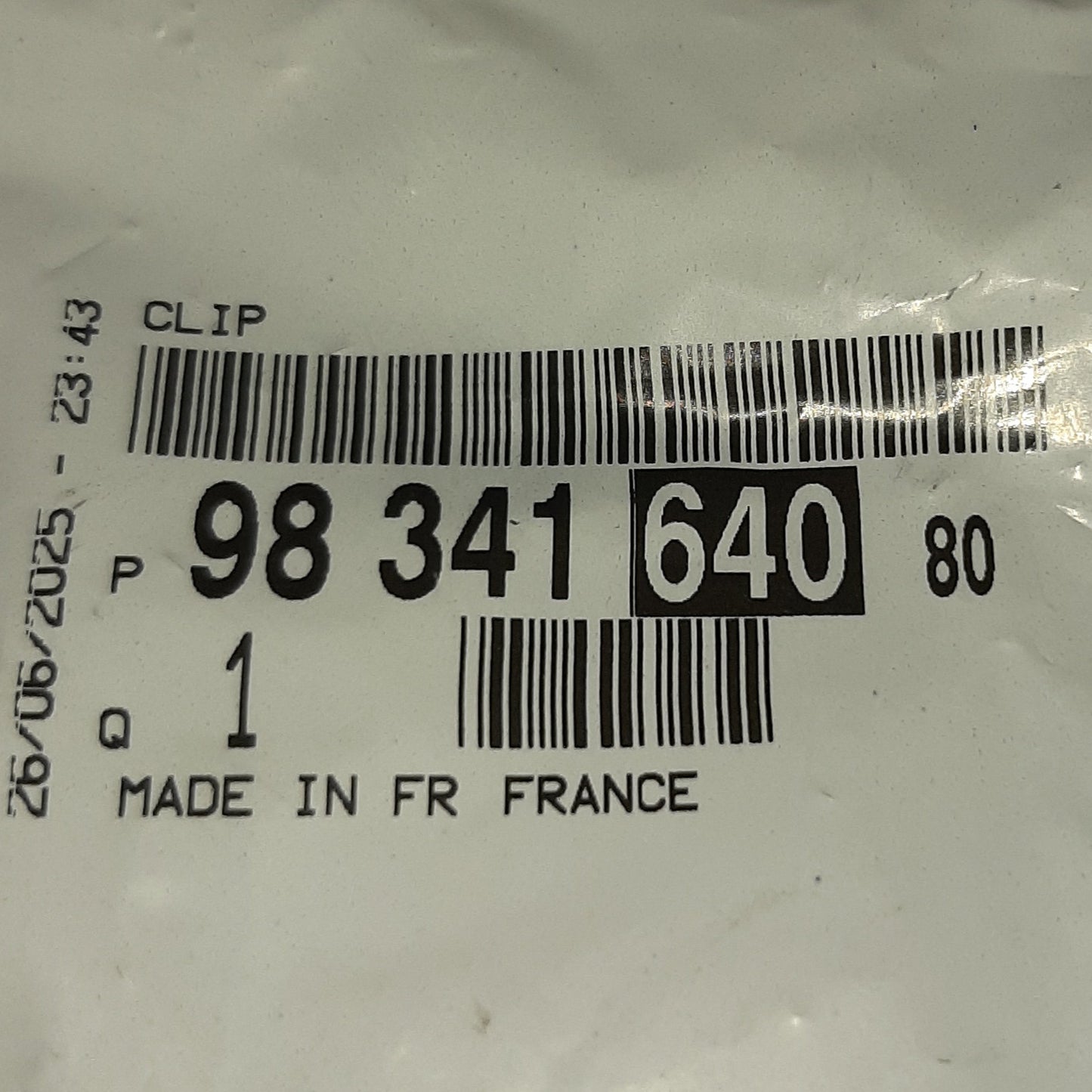 Genuine Peugeot Clip | 9834164080