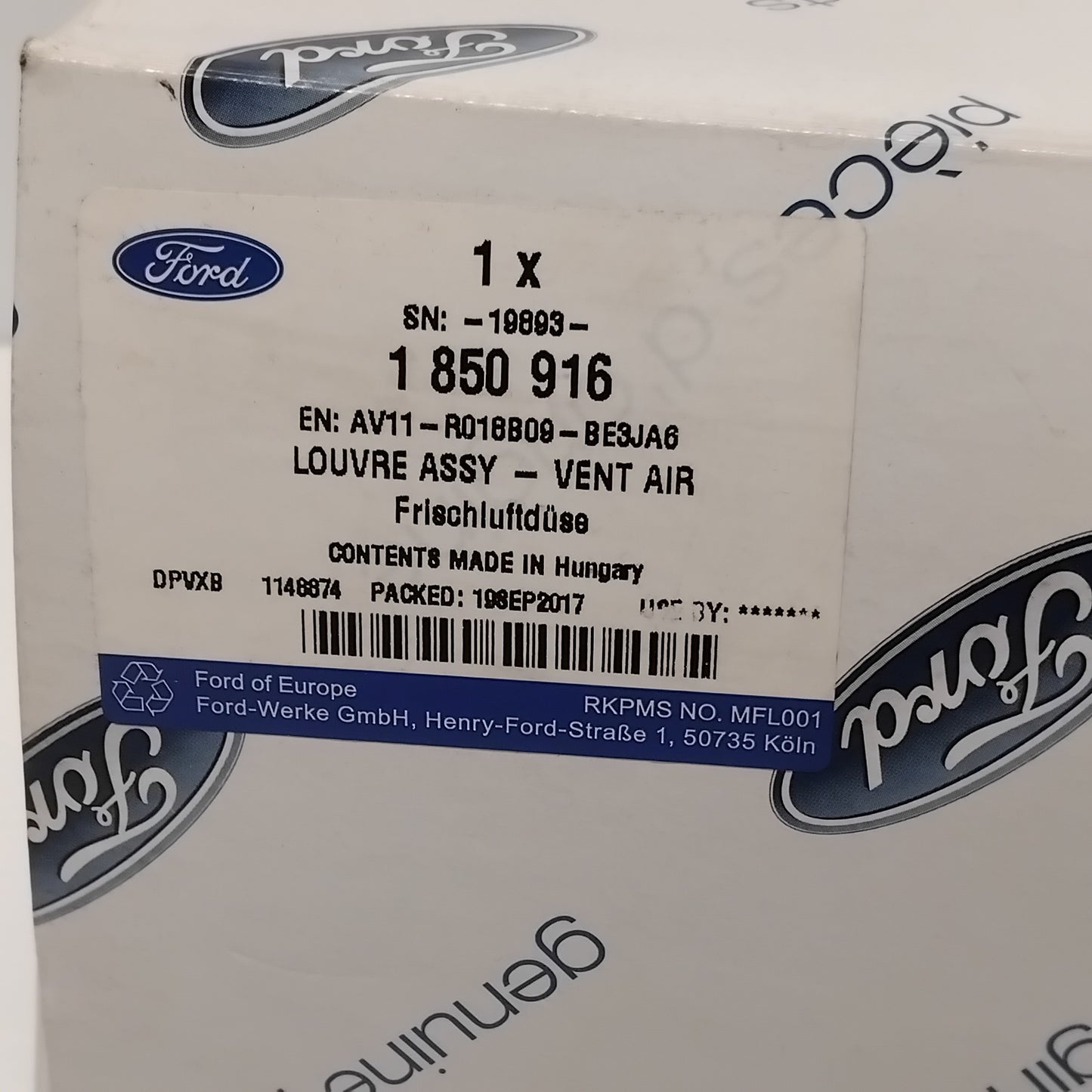 Genuine Left Air Vent Louvre - Ford B-Max 2012-2017 | 1850916