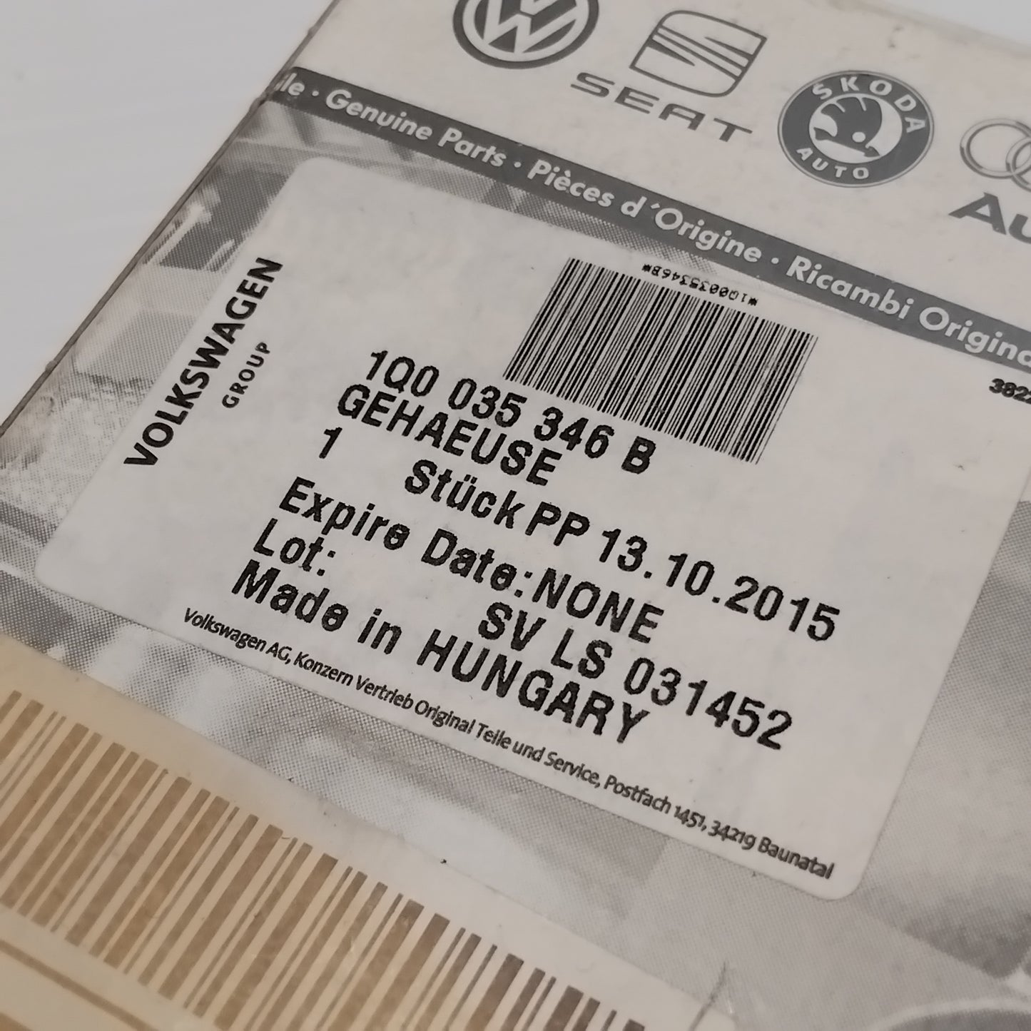Genuine SEAT Housing | 1Q0035346B