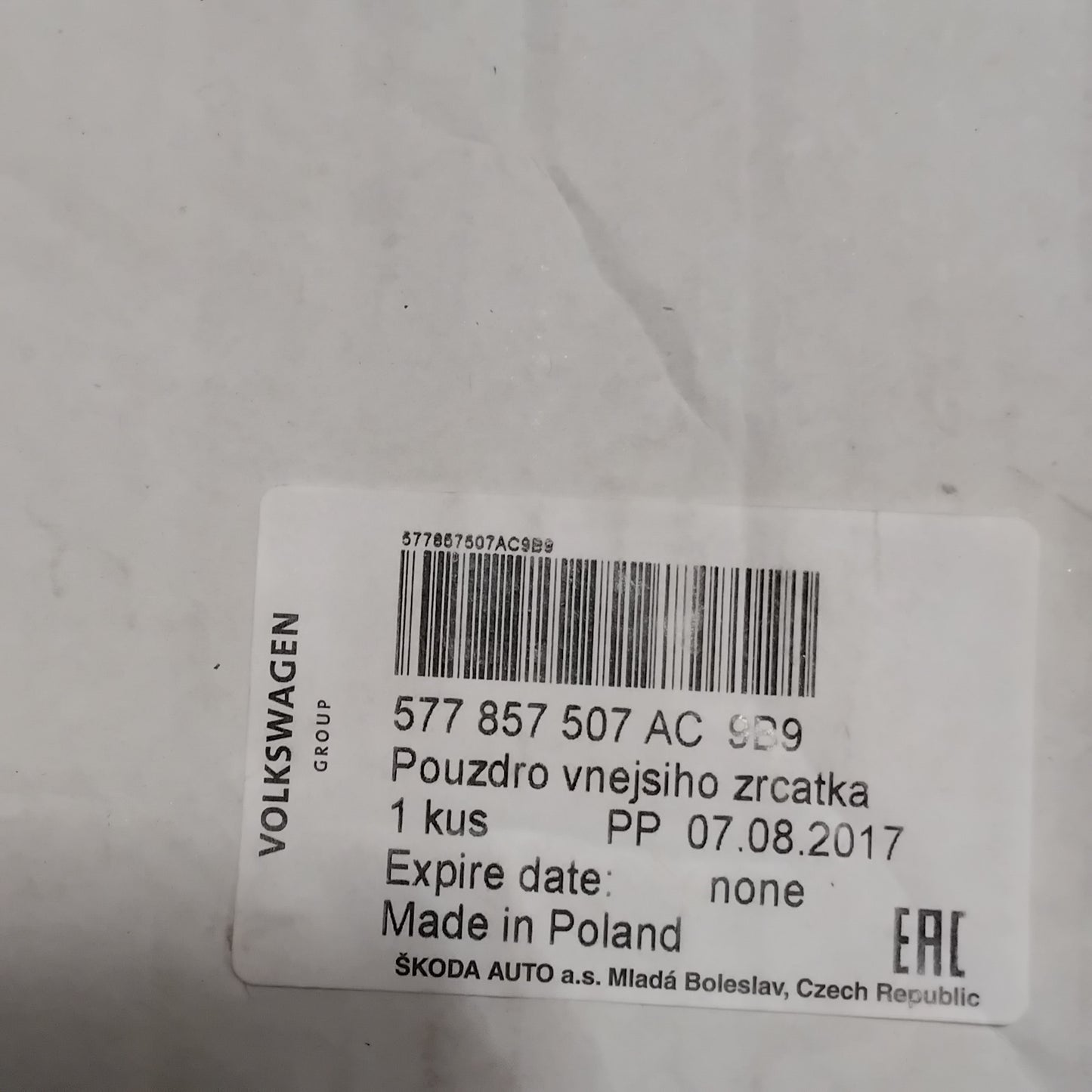 Genuine SEAT Housing | 577857507AC9B9