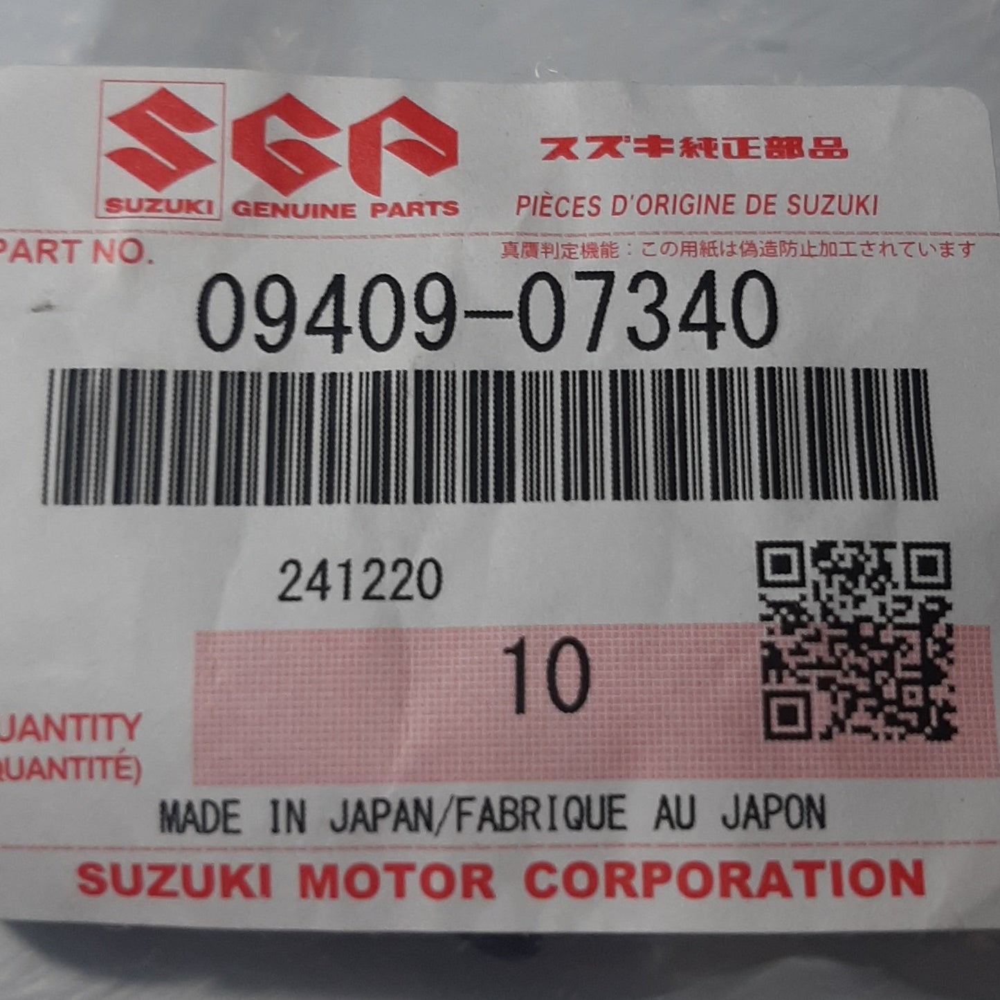 Genuine Suzuki Clip | 09409-07340-000