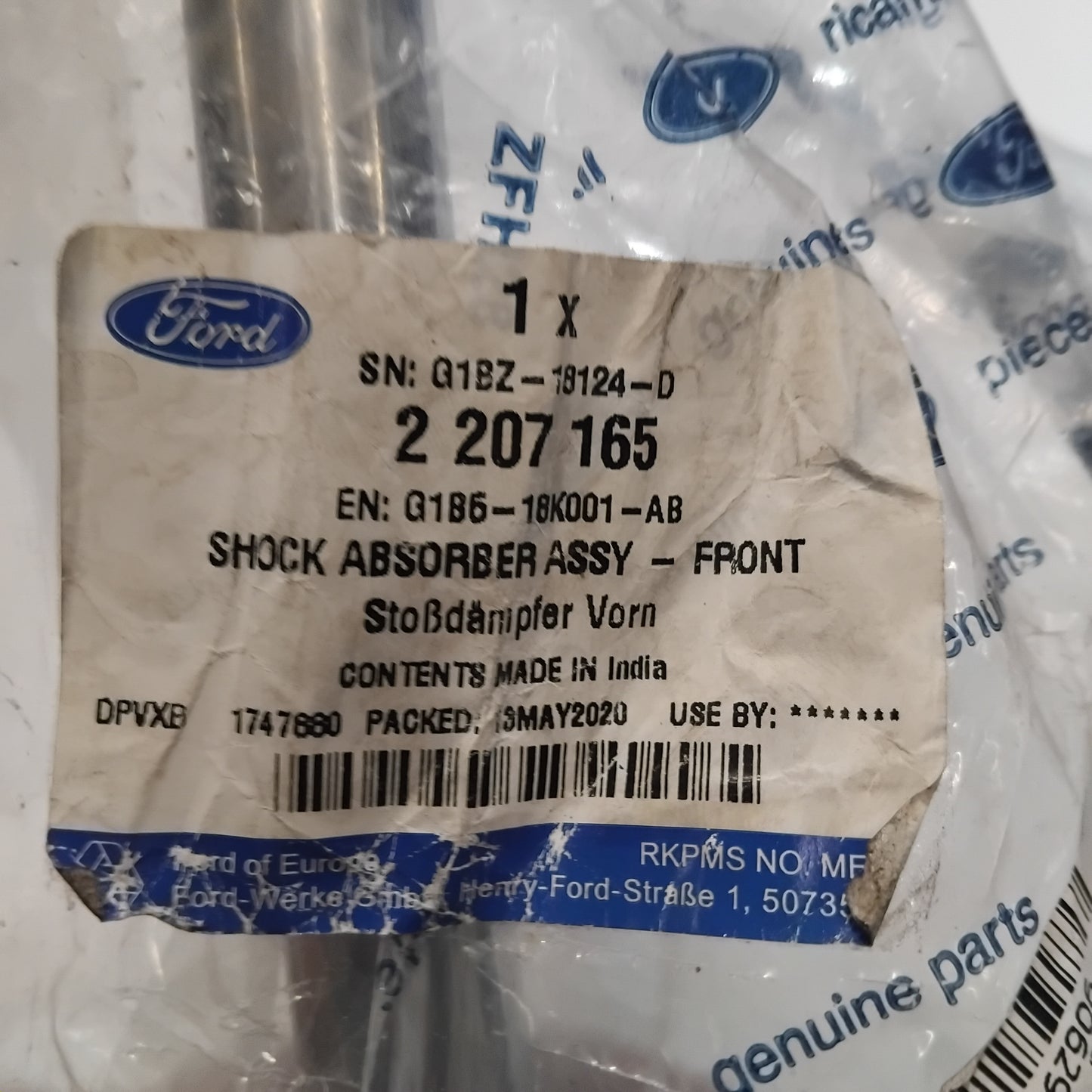 Genuine Front Left Shock Absorber - Ford KA 2016-2018 | 2207165