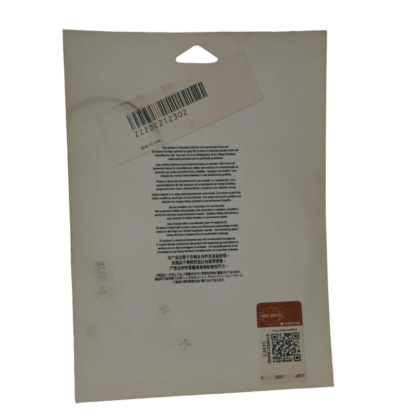 Genuine Harley Davidson Decal | ZDC212302
