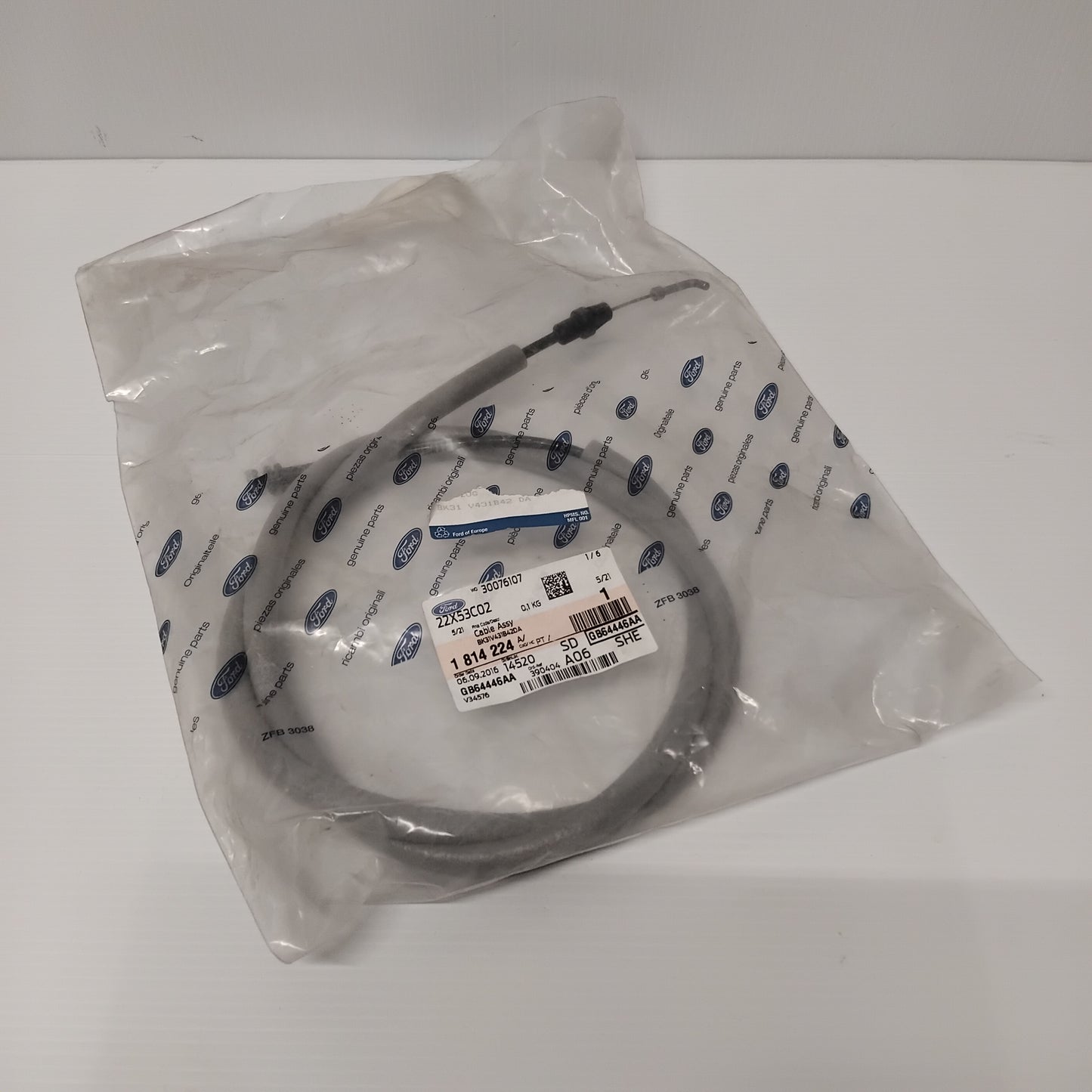 Genuine Back Door Upper Left Lock Cable - Ford Transit 2014- High Roof | 1814224