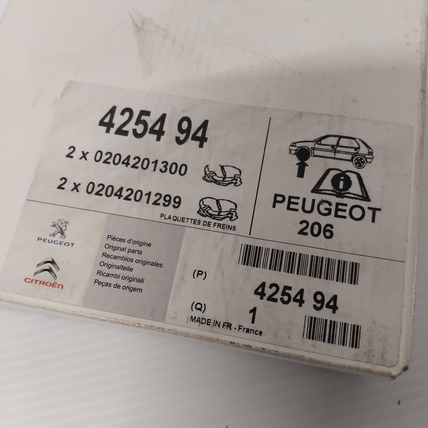 Brake Pad Kit Front - Peugeot 206 1998-2003 | 425494
