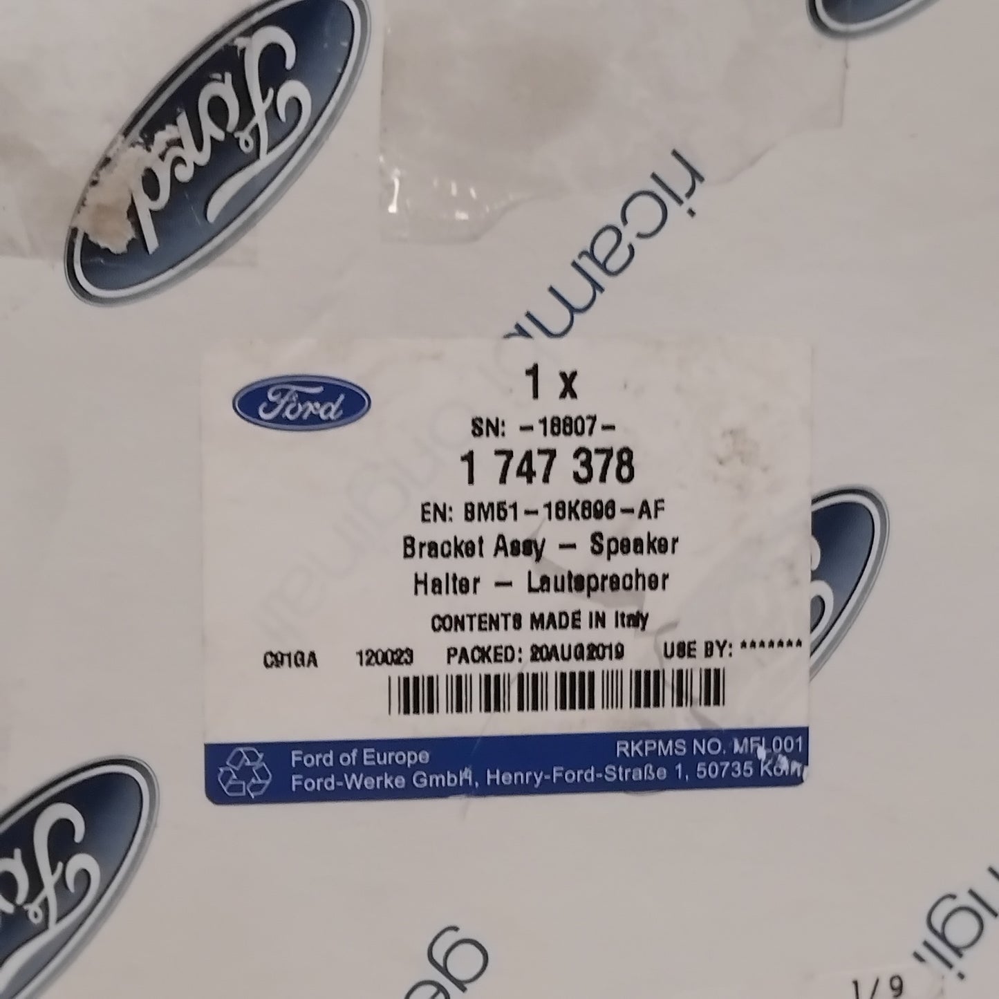 Genuine Ford Bracket Assy - Speaker | 1747378