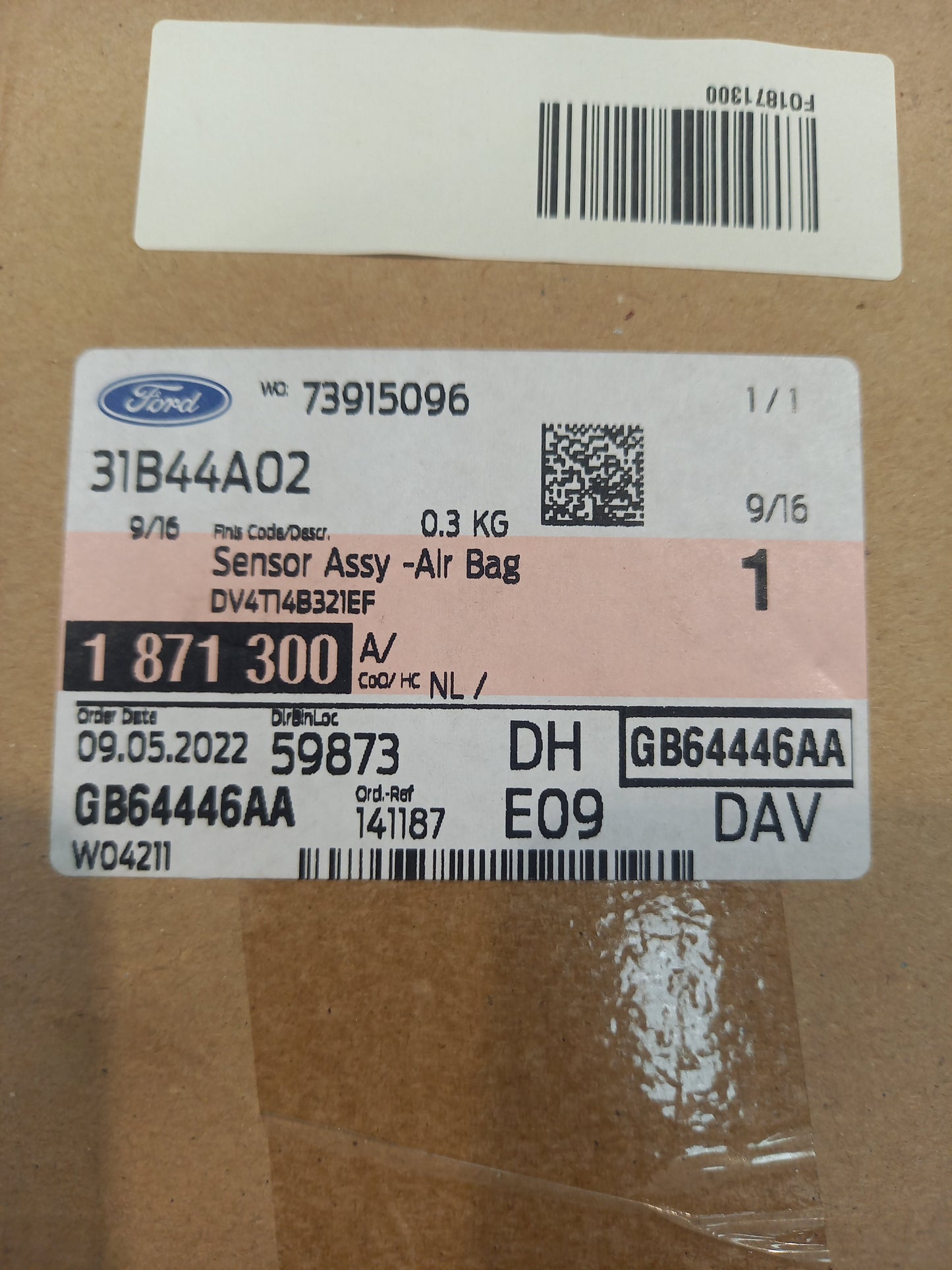 Genuine Ford Sensor Assy - Air Bag | 1871300