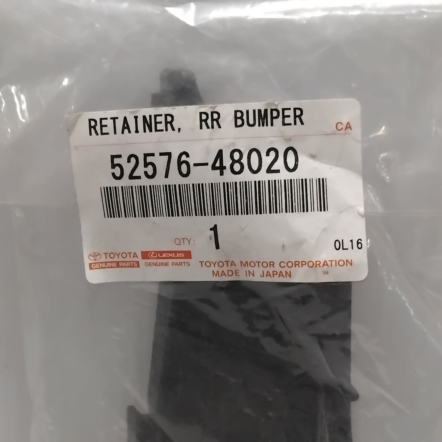 Genuine Toyota Retainer,Rear Bumper Side,Lh | 52576-48020