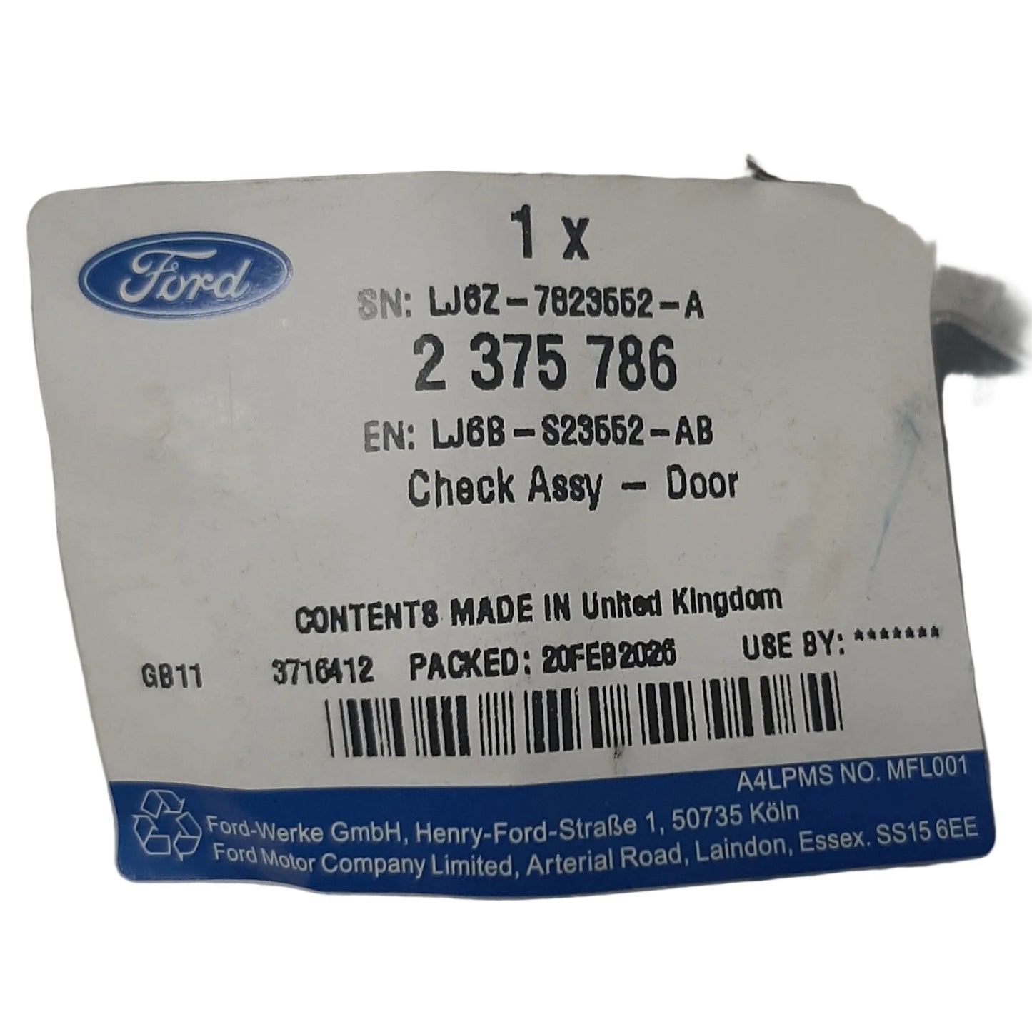 Genuine Ford Check Assy - Door | 2375786