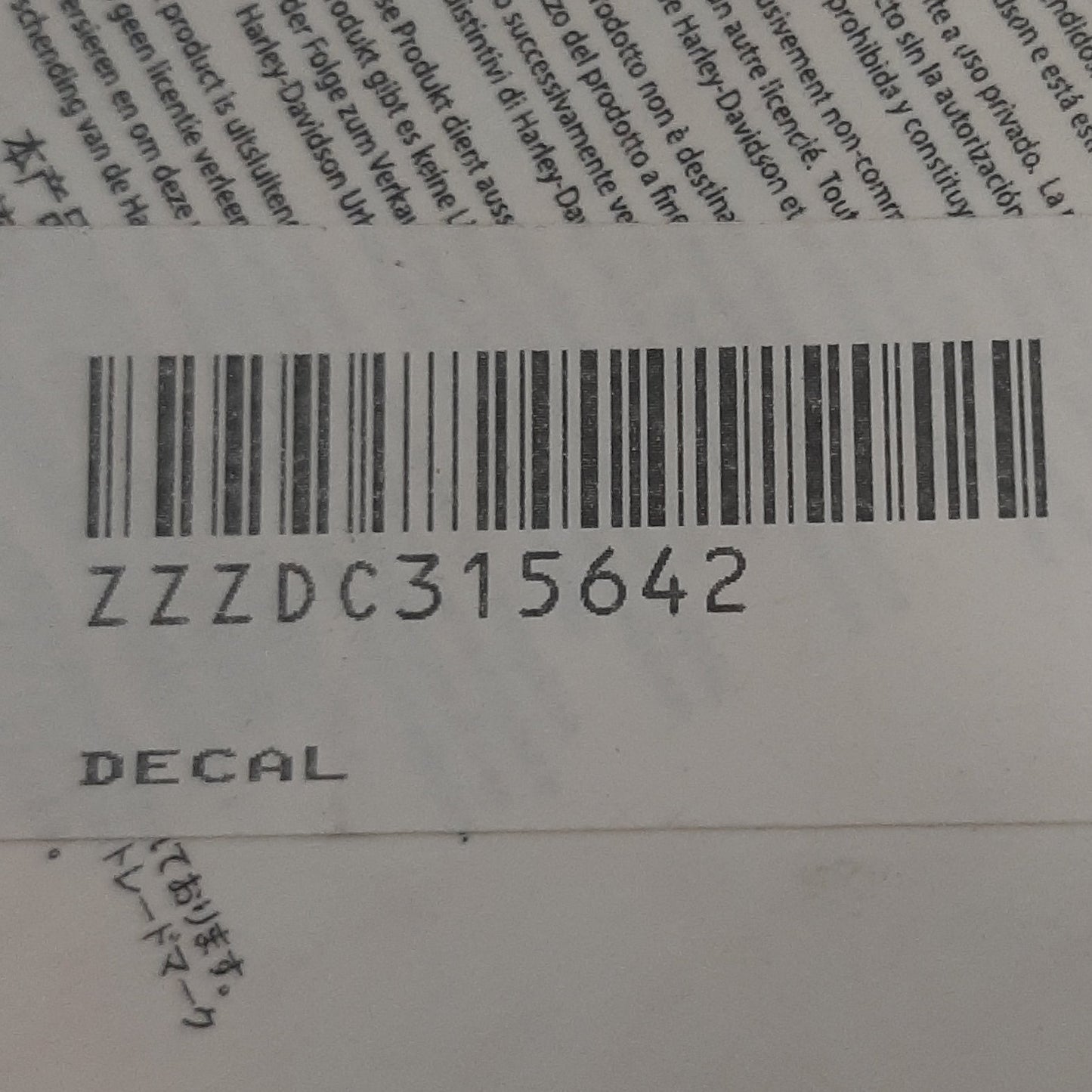 Genuine Harley Davidson Decal | ZDC315642