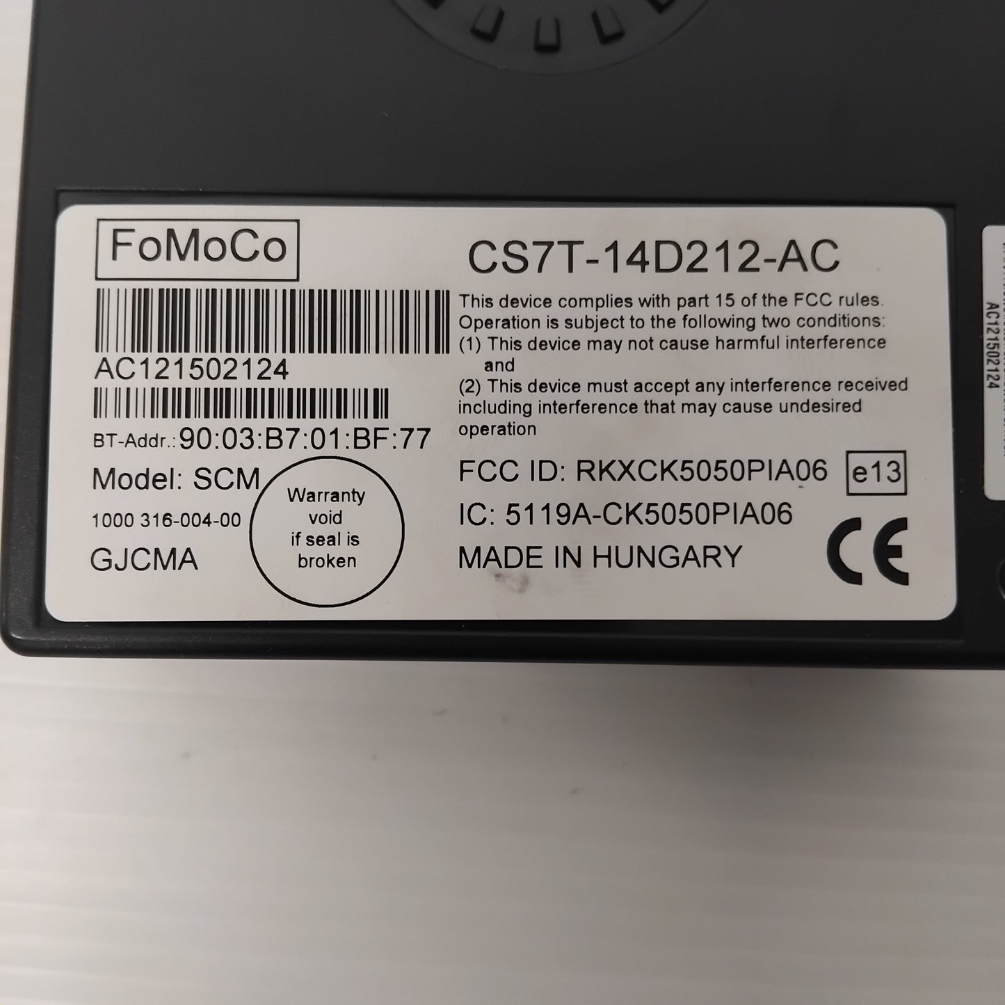 Genuine Phone Interface / USB Connect Module - Ford Kuga 2012 | 2002585