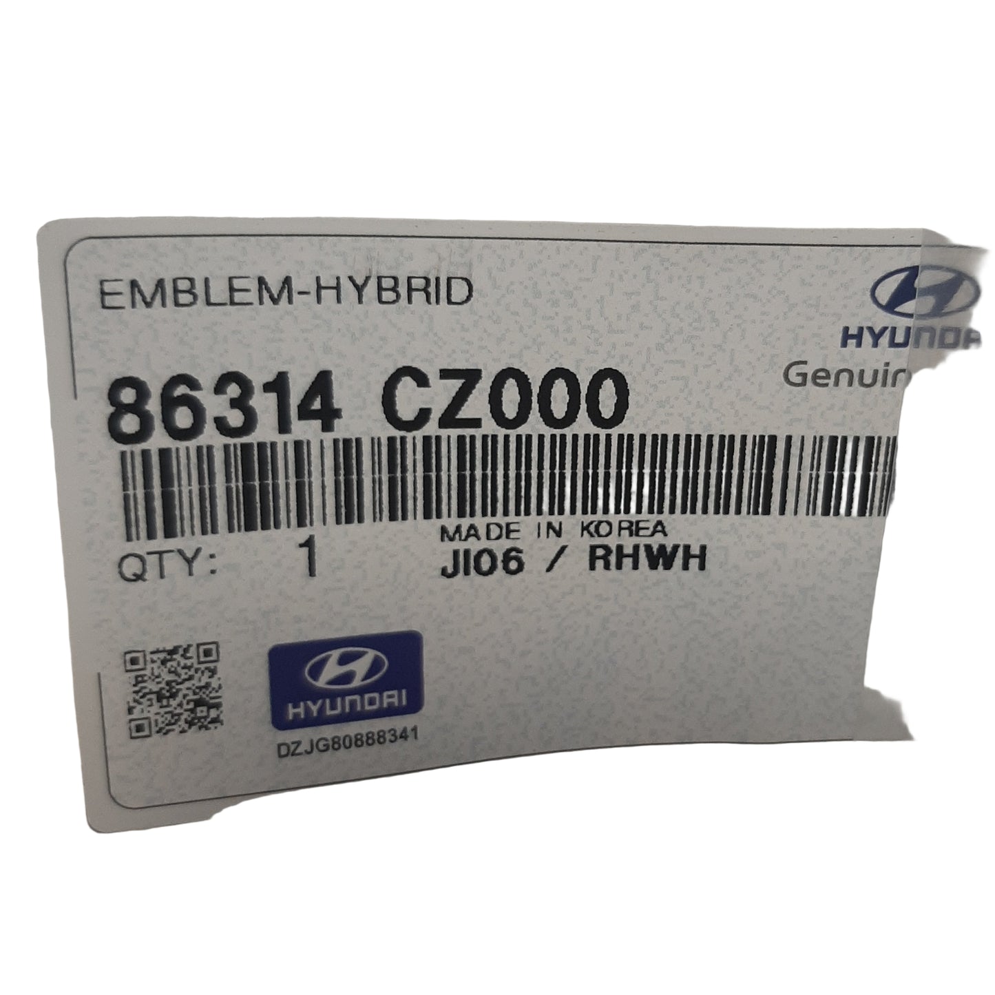 Genuine Hyundai Emblem-Hybrid | 86314CZ000