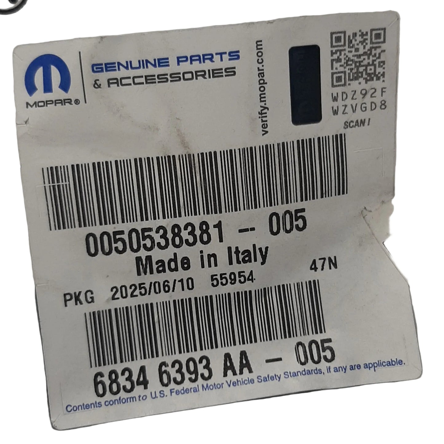 Genuine Fiat Sealing Gasket | 50538381