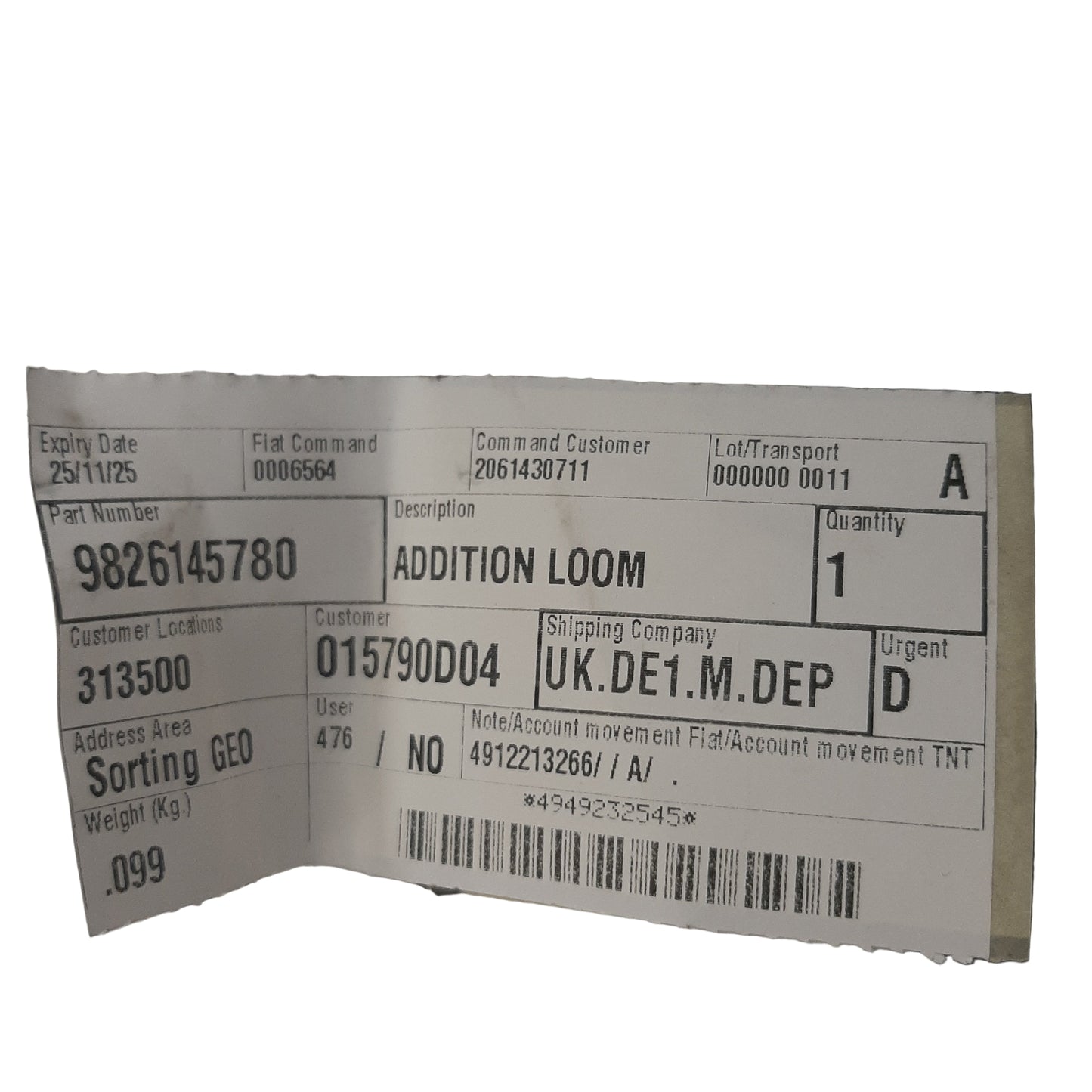 Genuine Peugeot Addition Loom | 9826145780