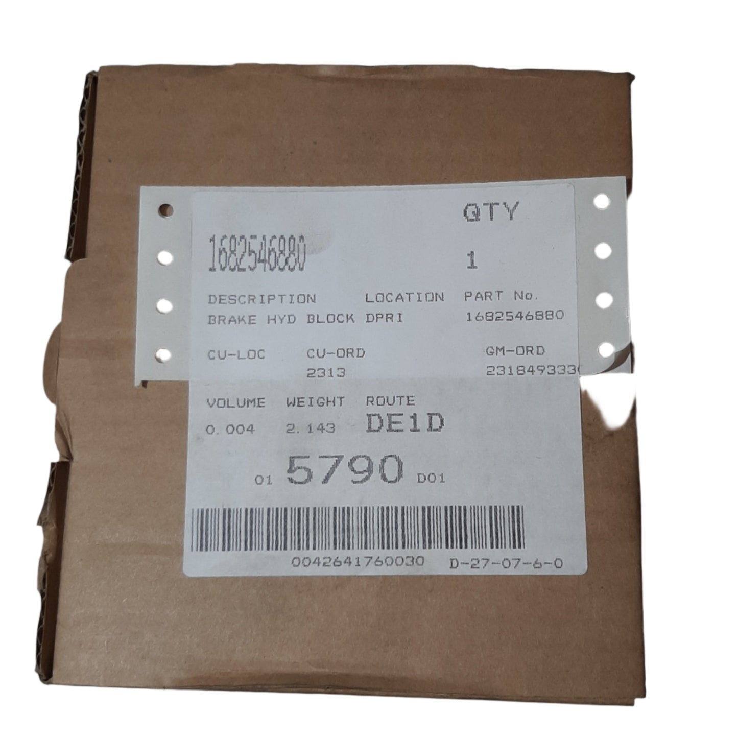 Genuine Vauxhall Brake Hydraulic Block| 1682546880