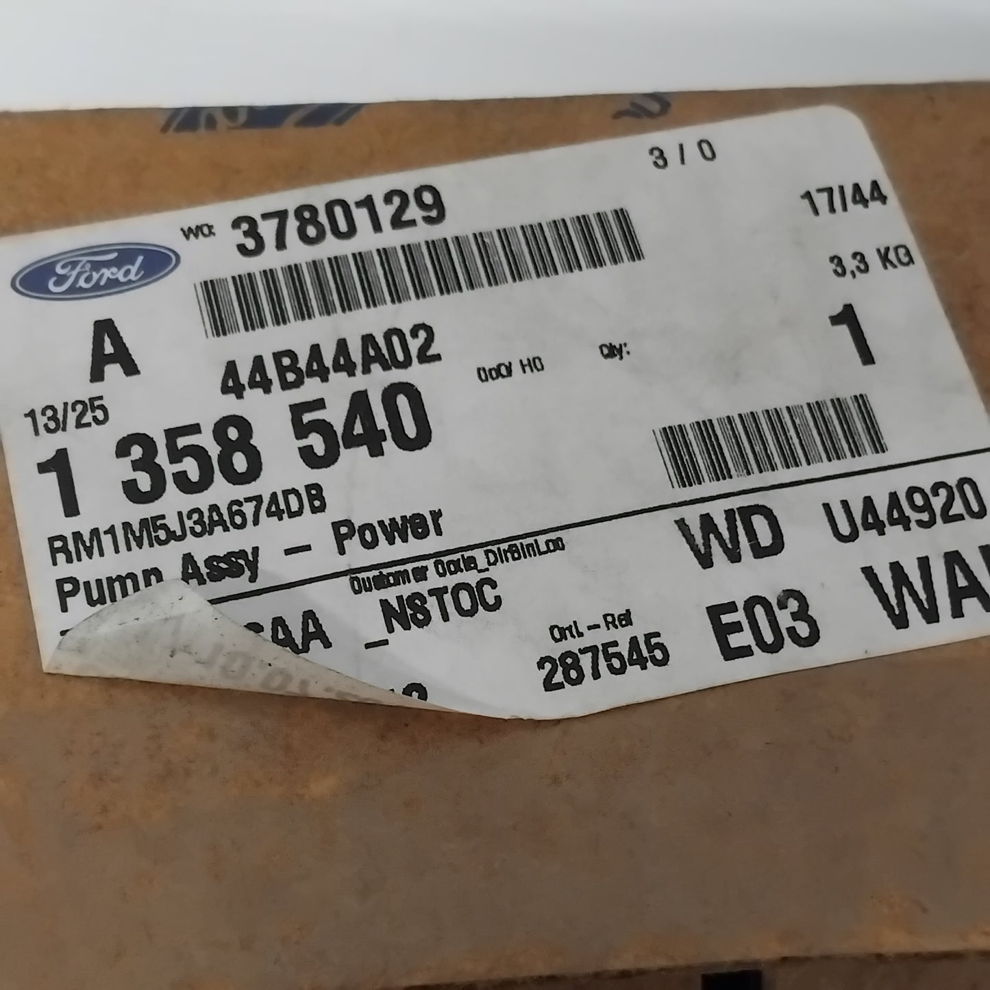Genuine Ford Pump Assy - Power Steering | 1358540