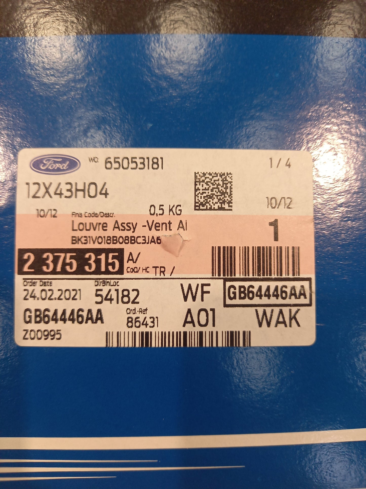 Genuine Ford Louvre Assy - Vent Air | 2375315