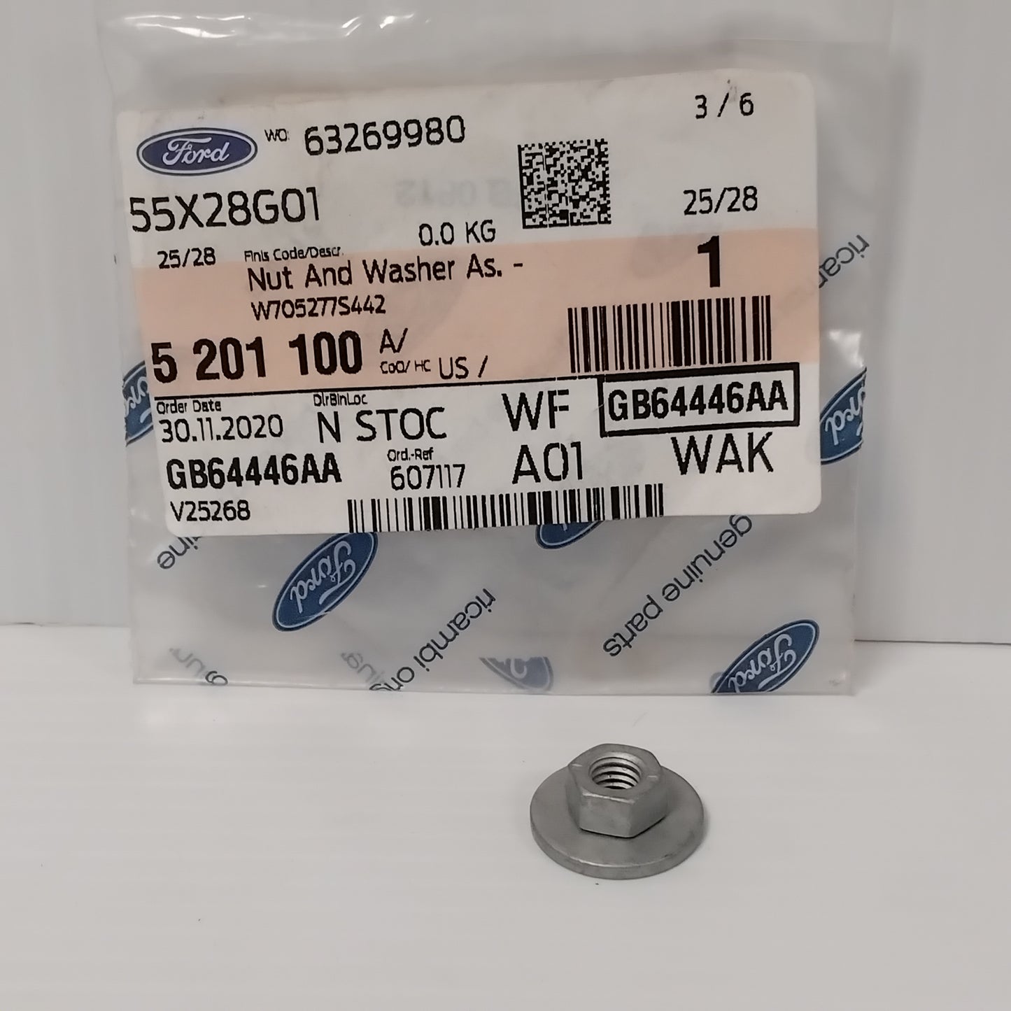 Genuine Ford Nut And Washer Assy - Hex. | 5201100