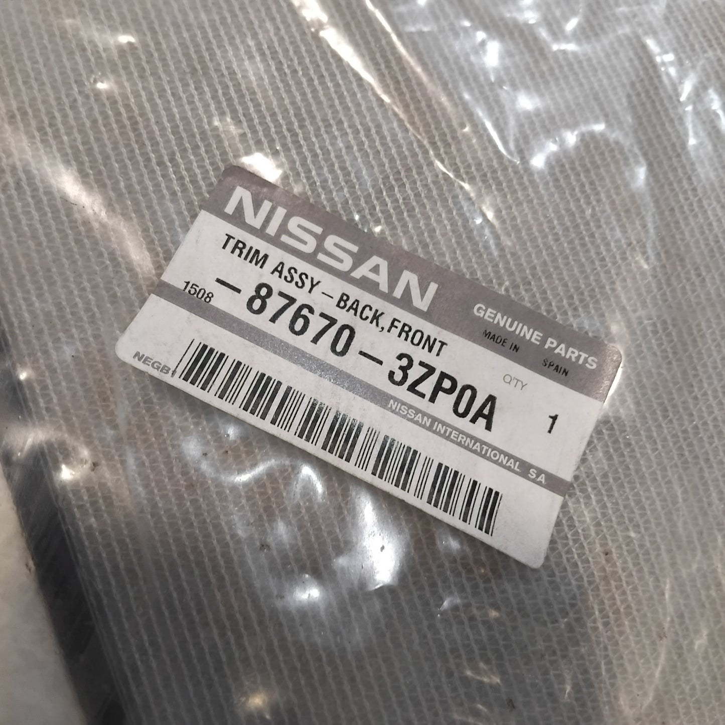 Genuine Nissan Trim Assy-Back, | 876703ZP0A