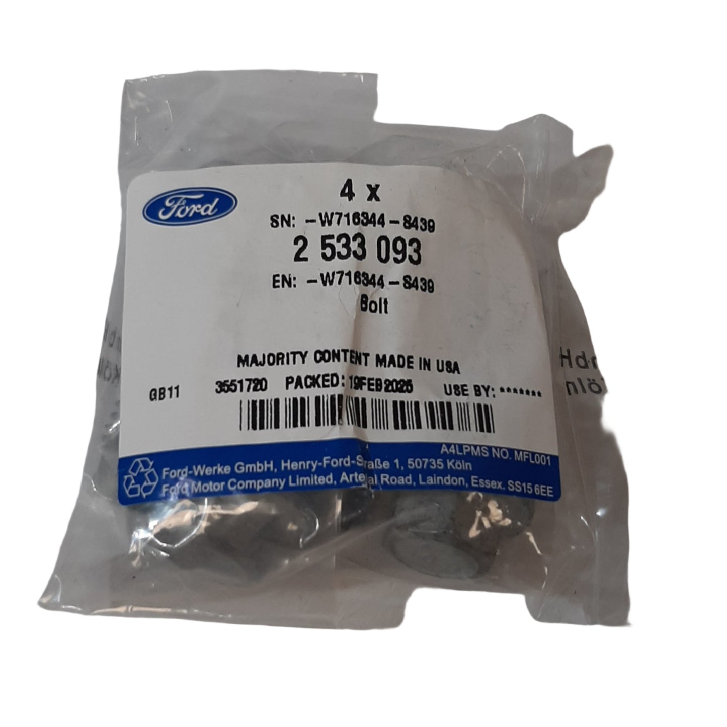 Genuine Ford Bolt | 2533093