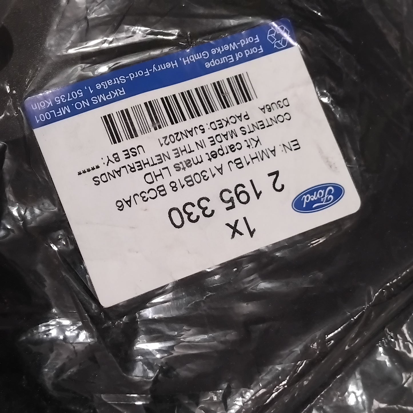 Genuine Ford Mat - Front Floor | 2195330