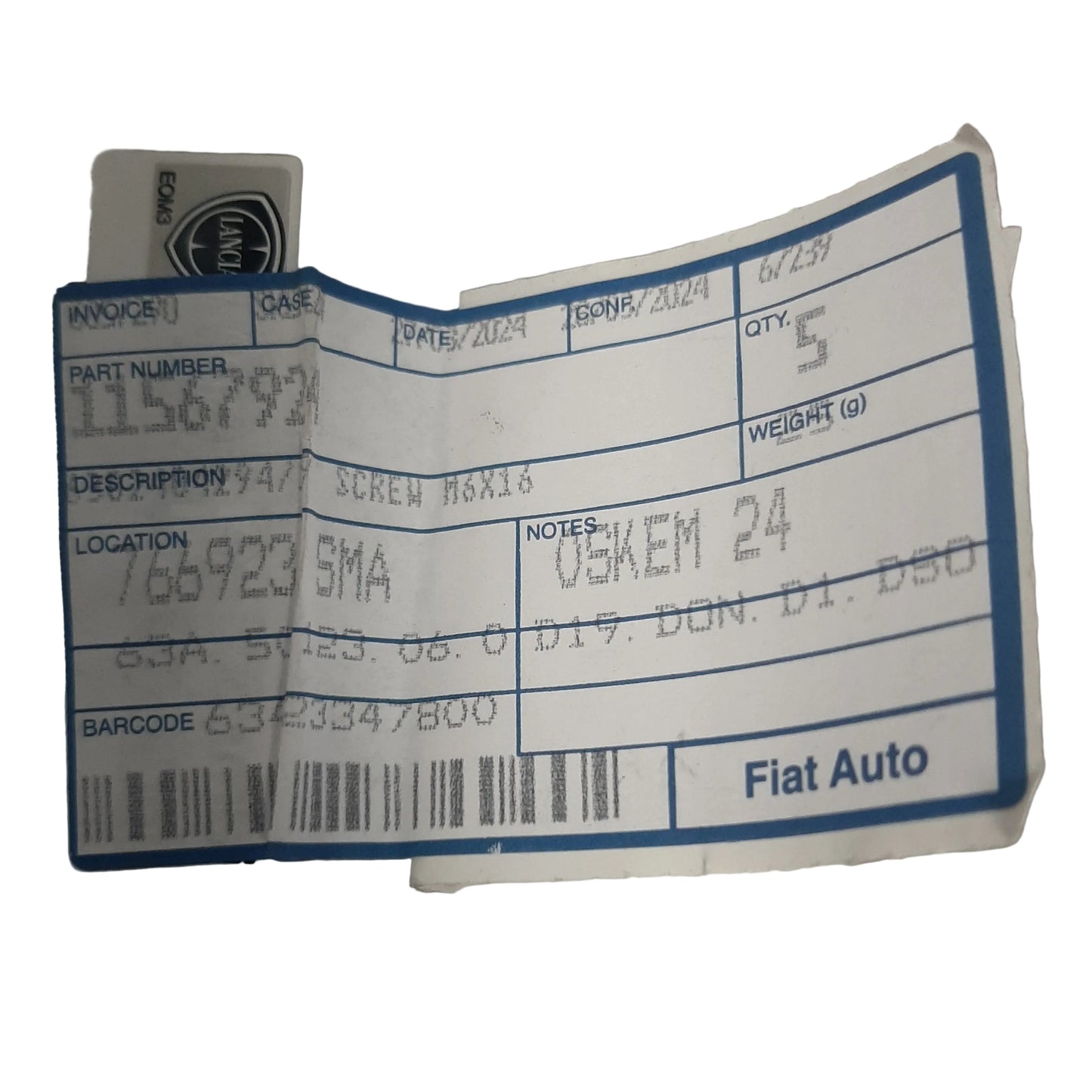 Genuine Fiat Screw | 11567924