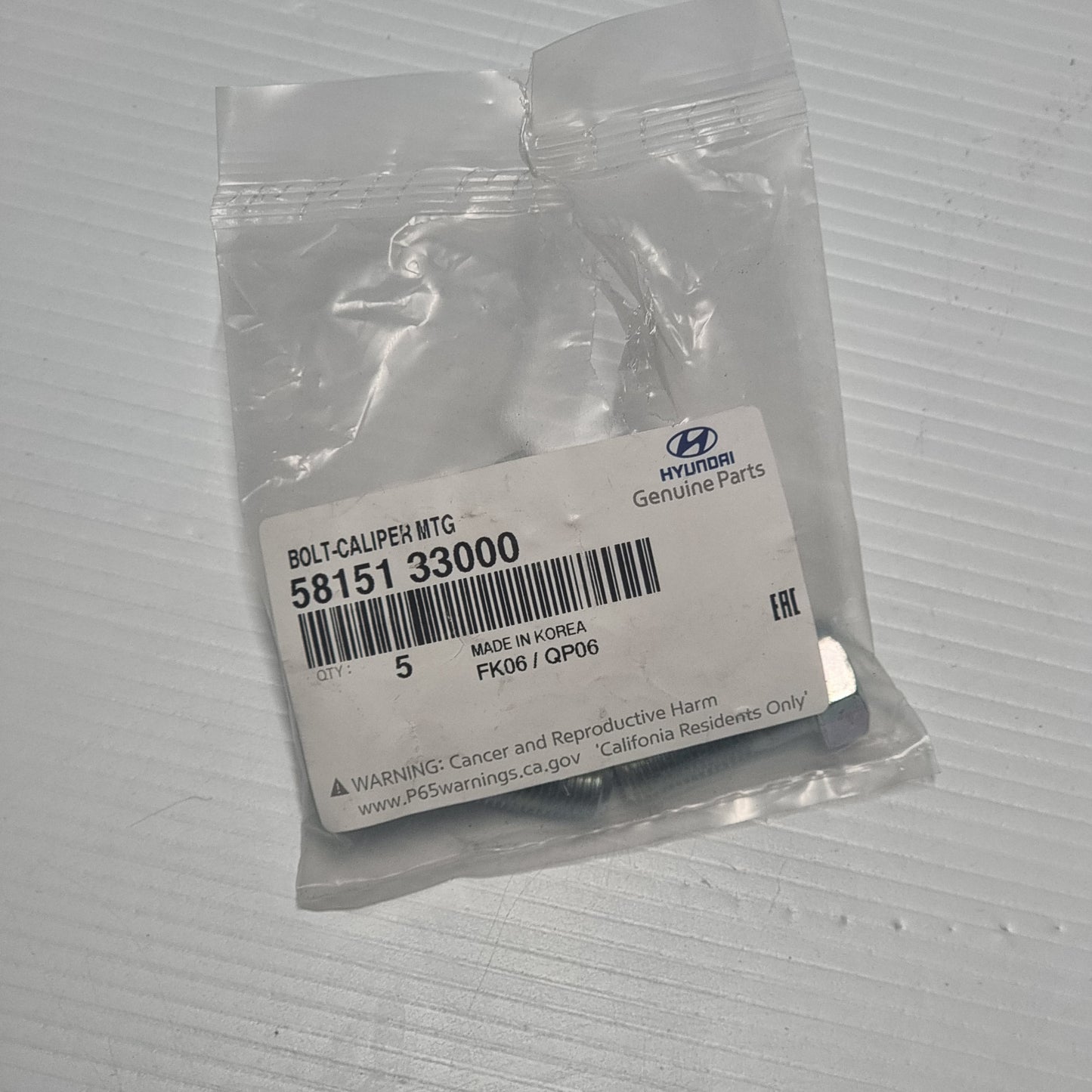 Genuine Hyundai Bolt-Caliper Mtg | 5815133000