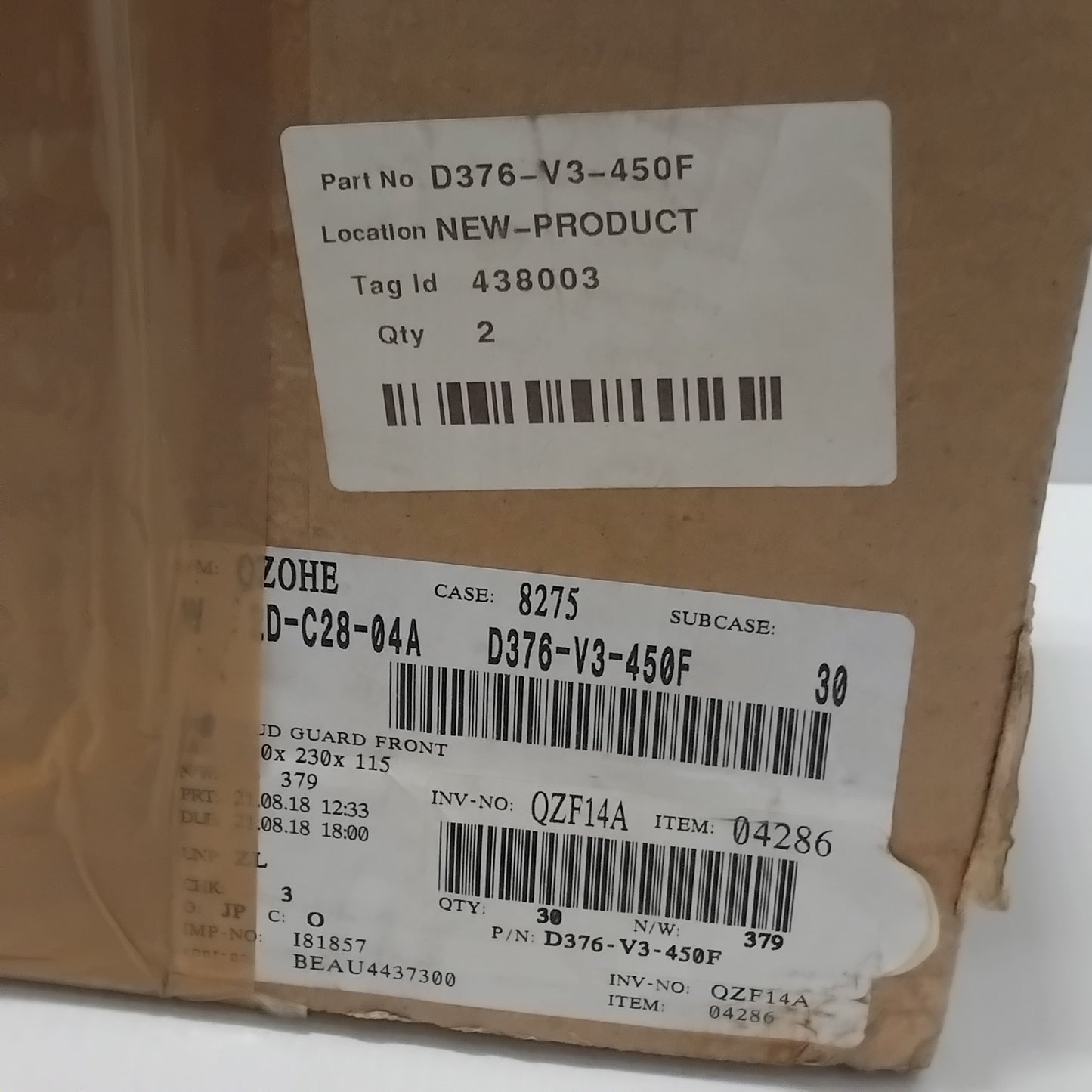 Genuine Mazda Front Mud Flaps | D376V3450F