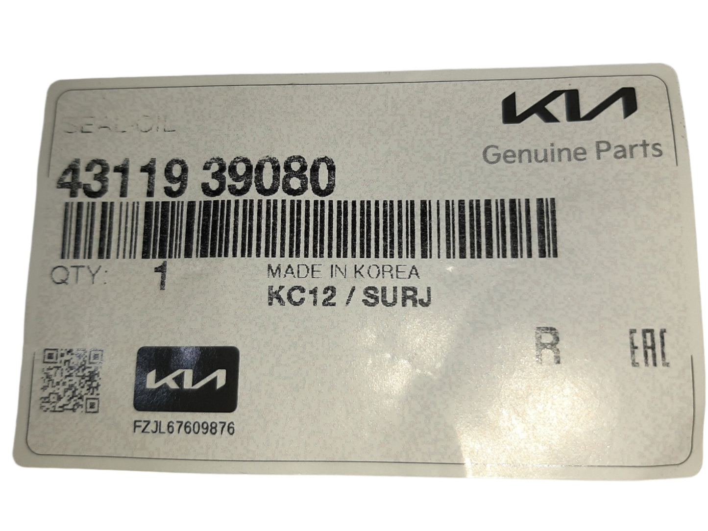 Genuine Kia/Hyundai Seal-Oil | 4311939080