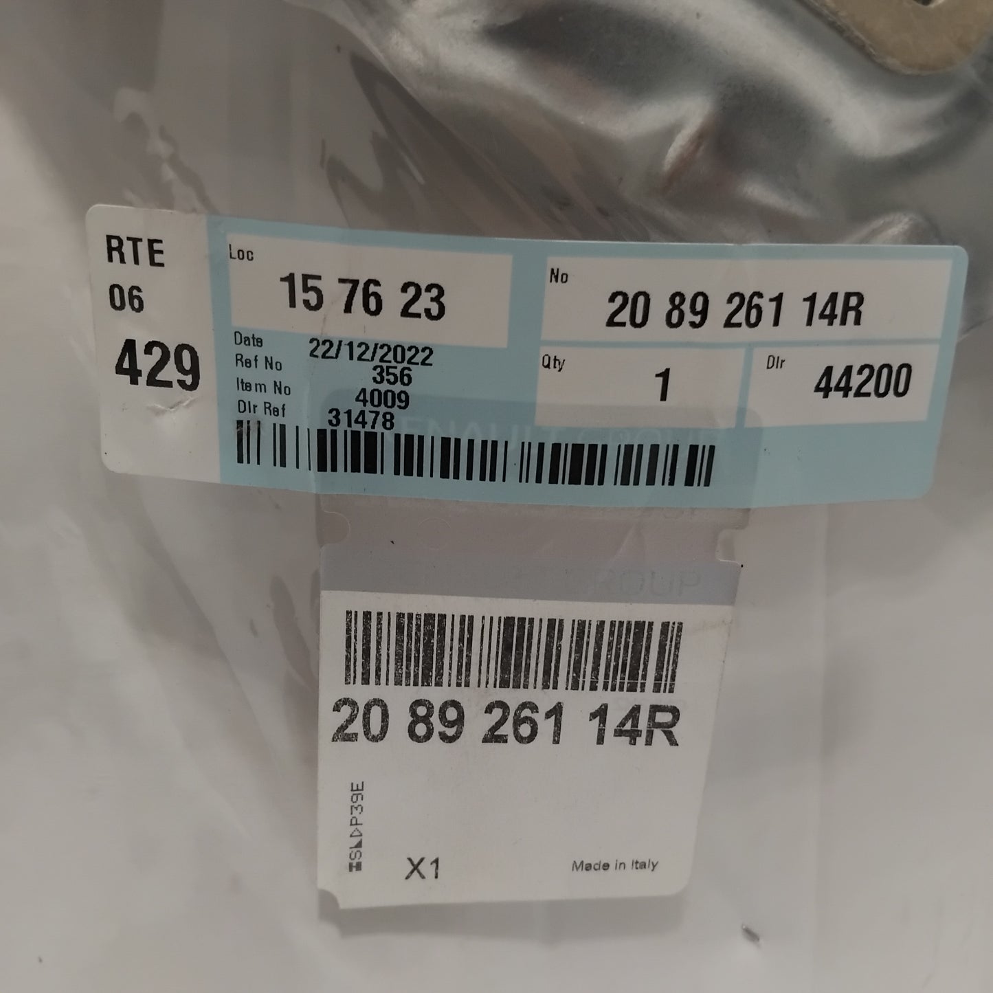 Genuine Renault Gskt-Cooler Exh | 20 89 261 14R