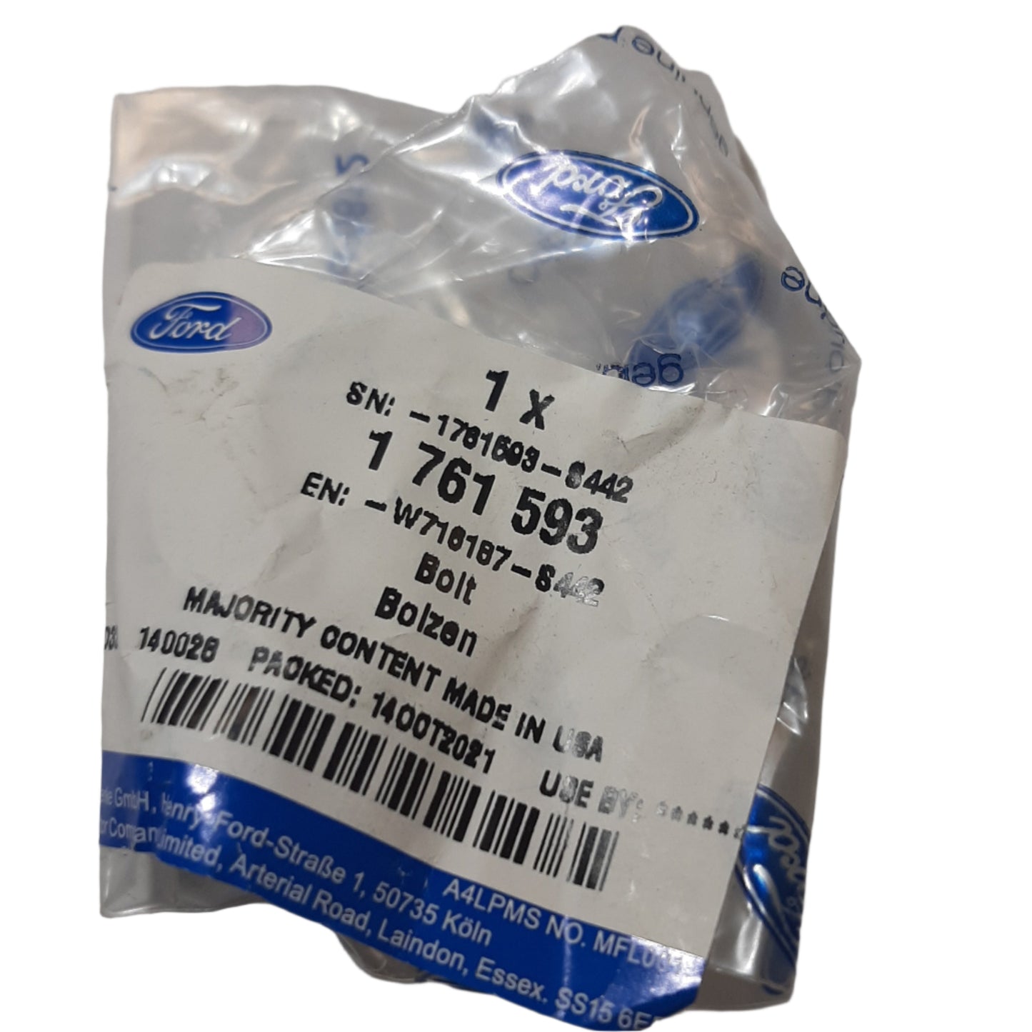 Genuine Ford Bolt | 1761593