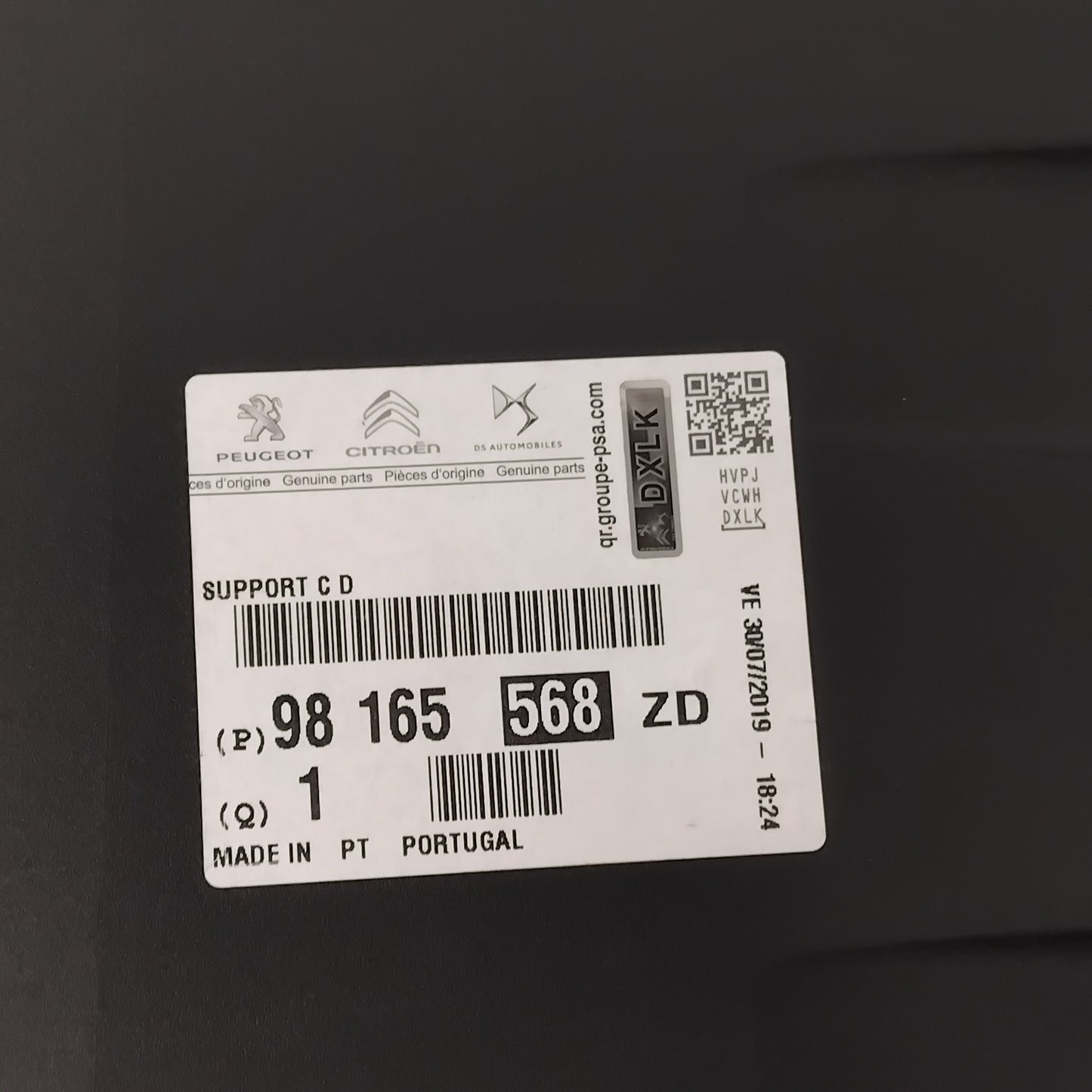 CD Player Support - Citroen Berlingo 2015-2022 | 98165568ZD