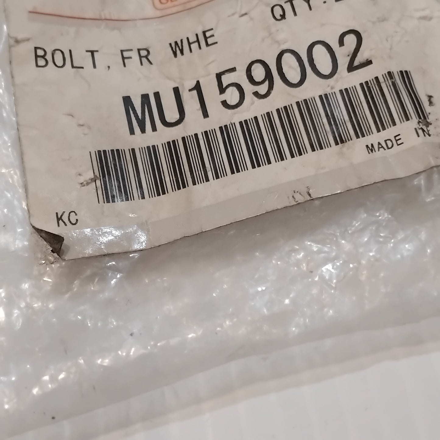Genuine Mitsubishi Bolt,Rr Wheel Hub | MU159002