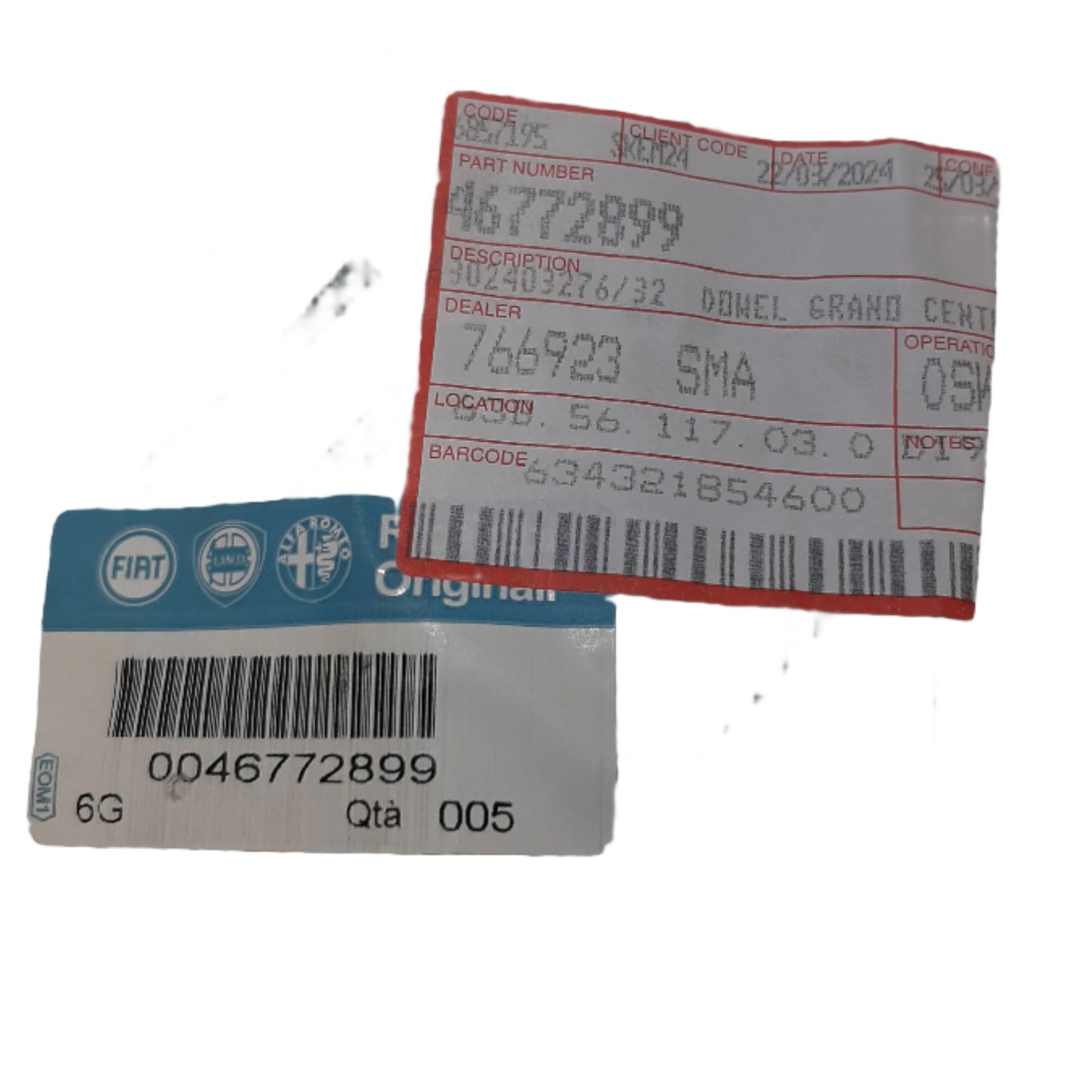 Genuine Fiat Dowel | 46772899