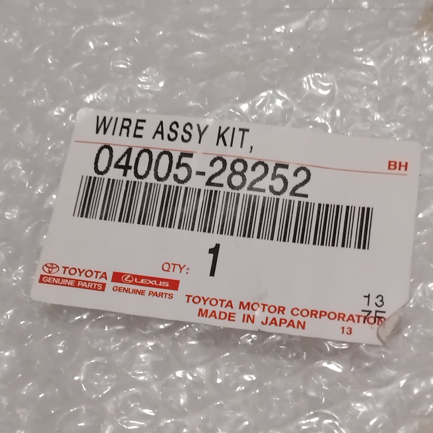 Genuine Toyota Wire Assy Kit, Instr | 04005-28252