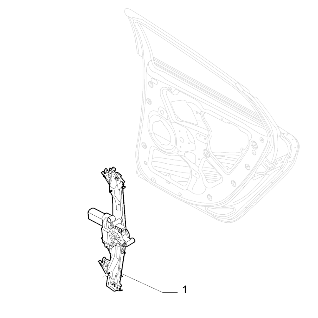 Genuine Rear Right Window Regulator and Motor - Fiat Bravo 2007-2014 | 51827395