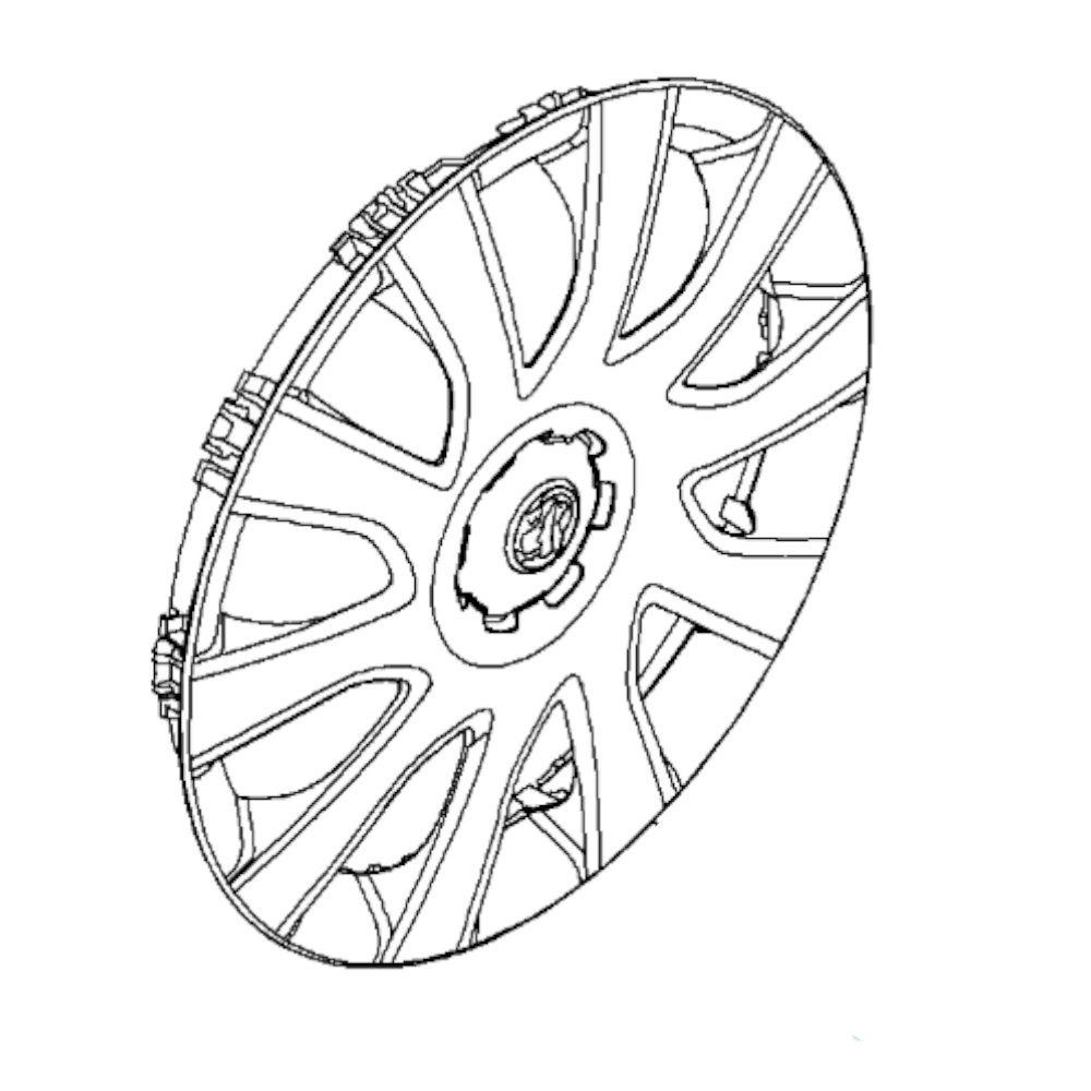 1x Genuine 16" Wheel Trim - Vauxhall Vivaro 2015-2021 | 93866649