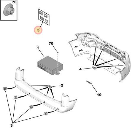 Parking Sensor Support Adaptor Kit - Citroen Berlingo 2018-2022 | 1683273480