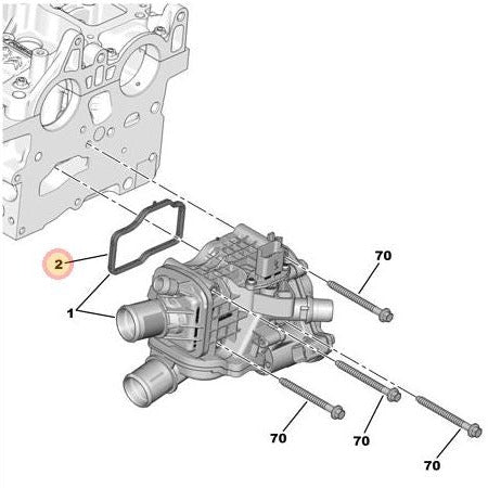 Thermostat Housing Seal - Peugeot Boxer 2006- | 9800396880