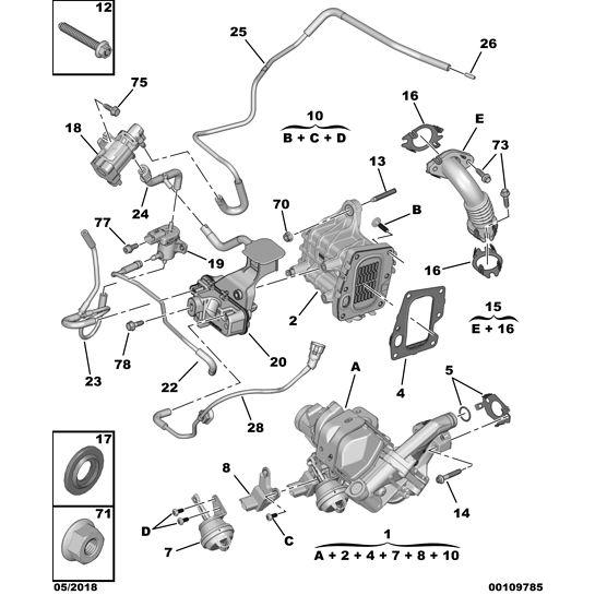 Gasket Rocker Cover - Citroen C-Crosser 2007-2012 Diesel | 025216