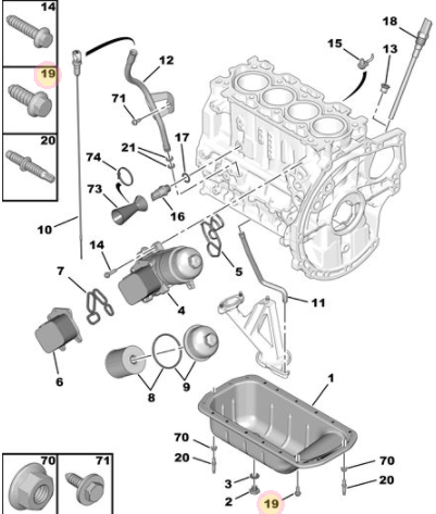 Flanged Screw - Peugeot 207 2006-2014 | 030713