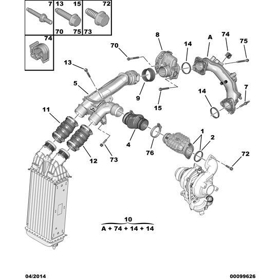 Mixer Air Duct With Manifold - Citroen C4 2018-2020 Diesel | 0382RT
