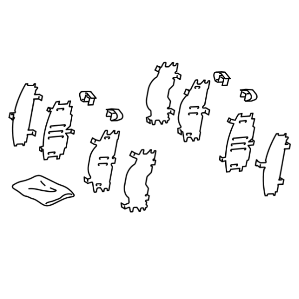 Genuine Front Pad Anti Squeal Shim Kit - Toyota Lexus CT | 04945-47020