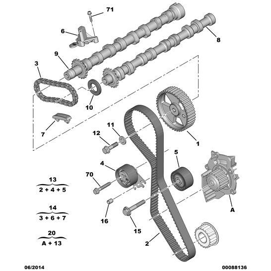 Camshaft Pulley Screw - Citroen C-Crosser 2007-2012 Diesel | 080650