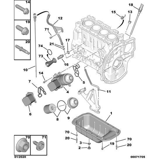 Engine Oil Filter Body Gasket - Citroen Dispatch 2007-2011 Diesel | 1103S0