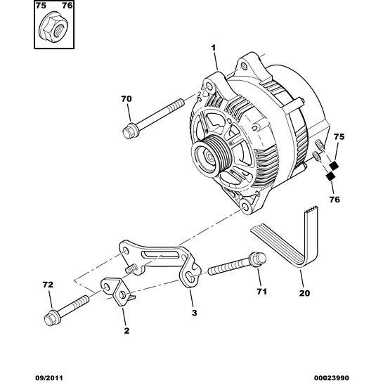 Fan Belt Tensioner - Citroen C1 2009-2012 Petrol | 128143