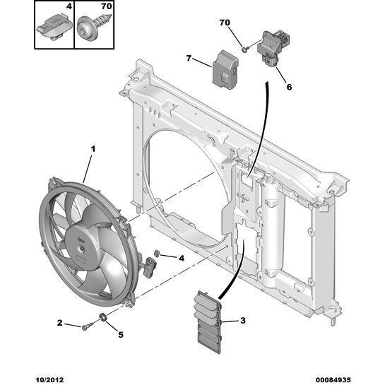 Genuine Peugeot Fan Assembly Exterior Cover - Citroen Berlingo 2008-2012 Petrol | 1308AP