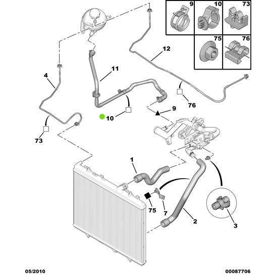 Genuine Peugeot Wiring Harness Clip - Citroen Ds4 2010-2021 Diesel | 1319K1 | 1319K1