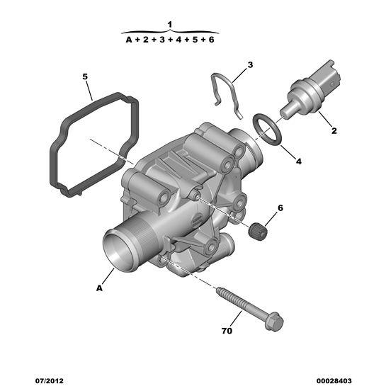 Genuine Peugeot Citroen C4 2008-2010 Petrol Coolant Circuit Bleed Cap | 1338F4