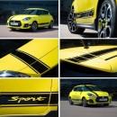 Genuine Sport Stripe Set - Black - Suzuki Swift Sport 2018- | SPORT-STRPE-BLA